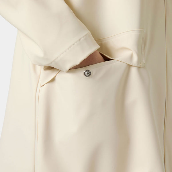 W MOSS RAIN COAT, CREAM, L
