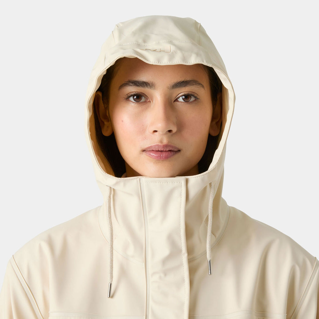 W MOSS RAIN COAT, CREAM, L