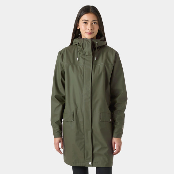 W MOSS RAIN COAT, JUST OLIVE, L