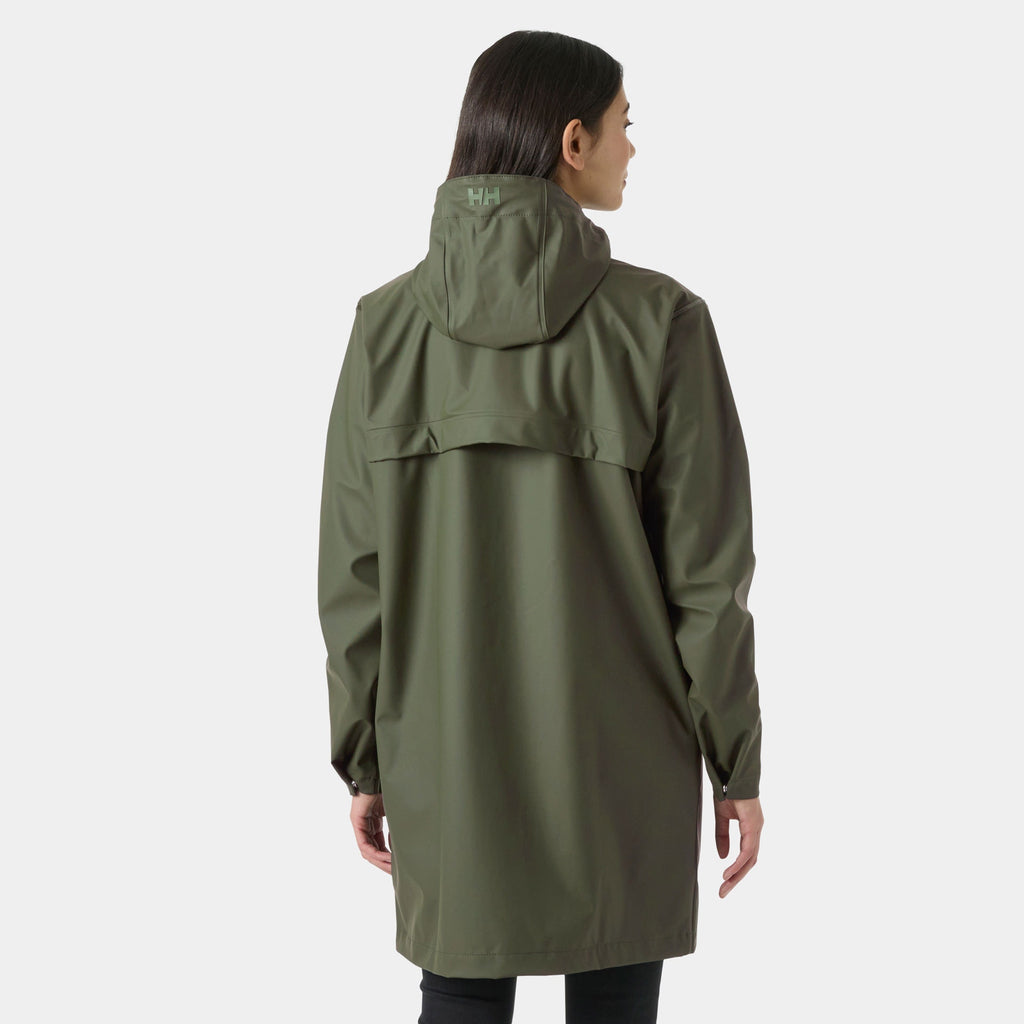 W MOSS RAIN COAT, JUST OLIVE, L