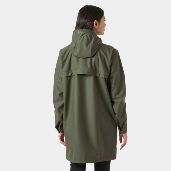W MOSS RAIN COAT, JUST OLIVE, L