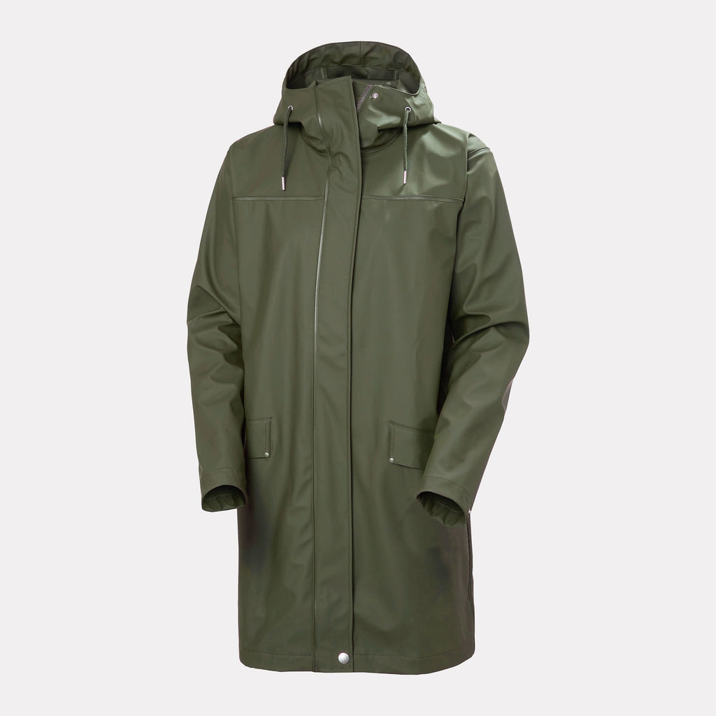 W MOSS RAIN COAT, JUST OLIVE, L