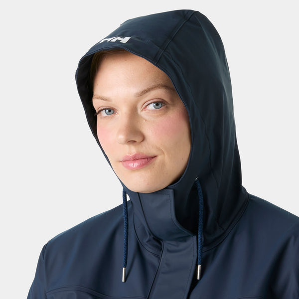 W MOSS RAIN COAT, NAVY, M