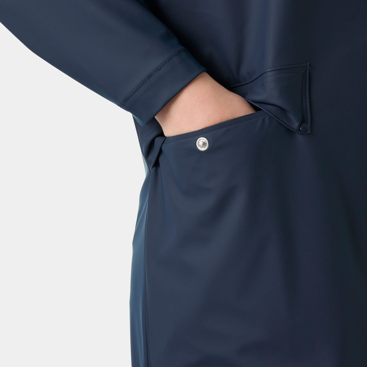 W MOSS RAIN COAT, NAVY, M