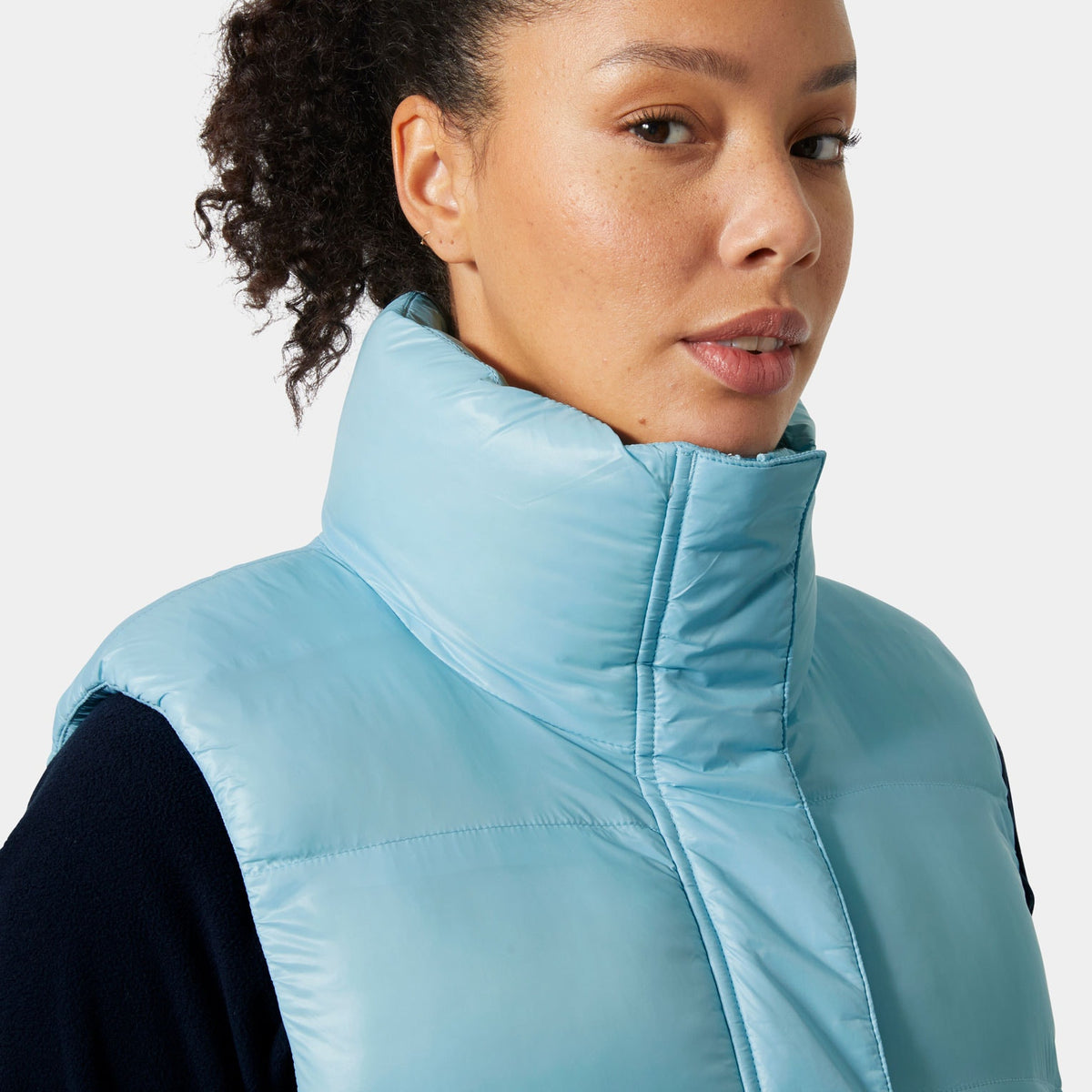 W JADE VEST, LIGHT CYAN, L