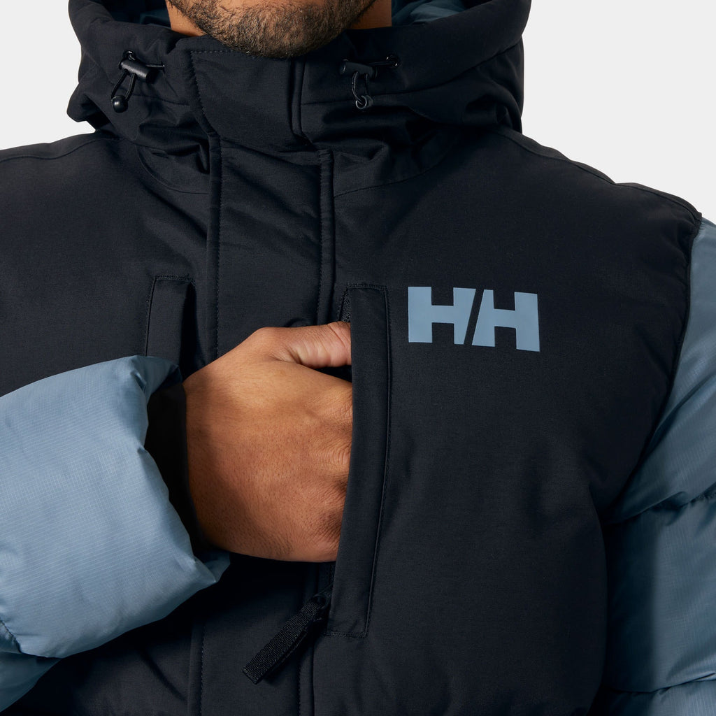 ACTIVE PUFFY LONG JACKET, WASHED NAVY, XXL