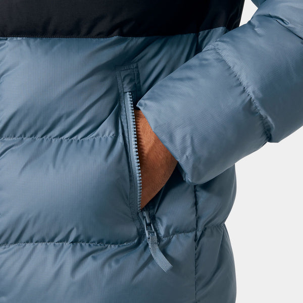 ACTIVE PUFFY LONG JACKET, WASHED NAVY, XXL