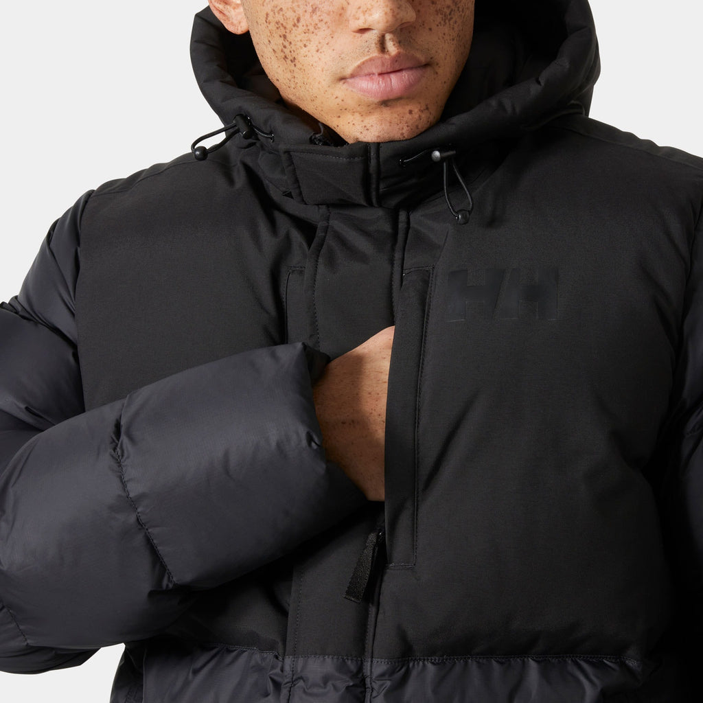 ACTIVE PUFFY LONG JACKET, BLACK, M