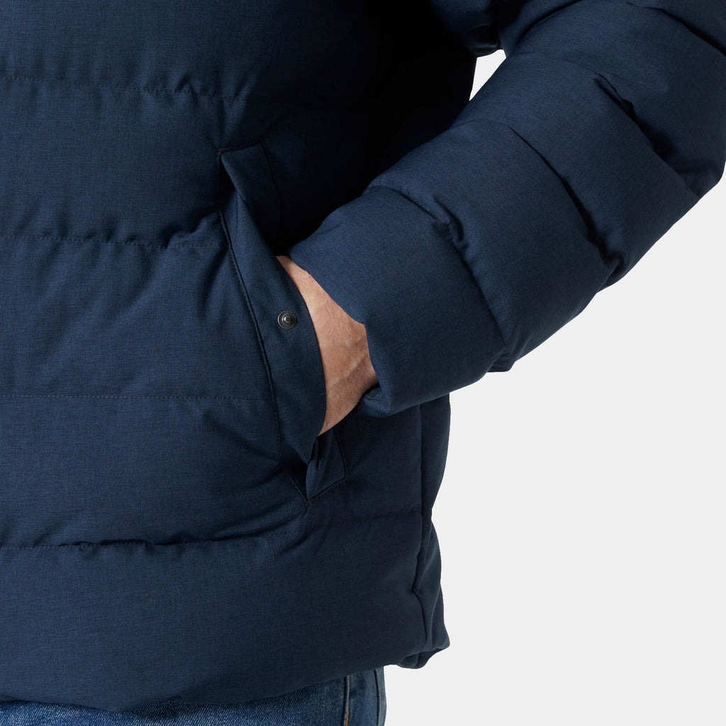 ALBY PUFFY JACKET, NAVY MELANG, XXL