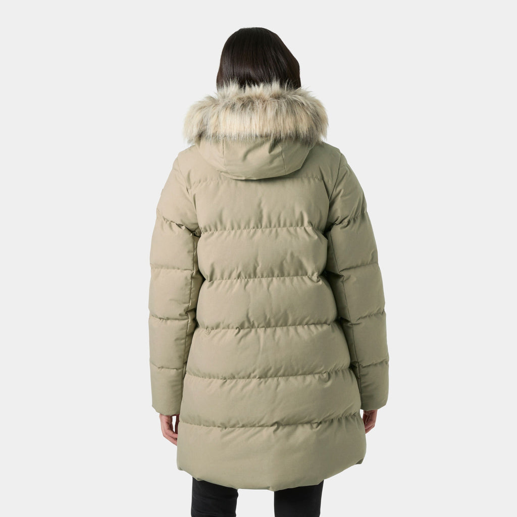 W BLOSSOM PUFFY PARKA, PEBBLE, XS