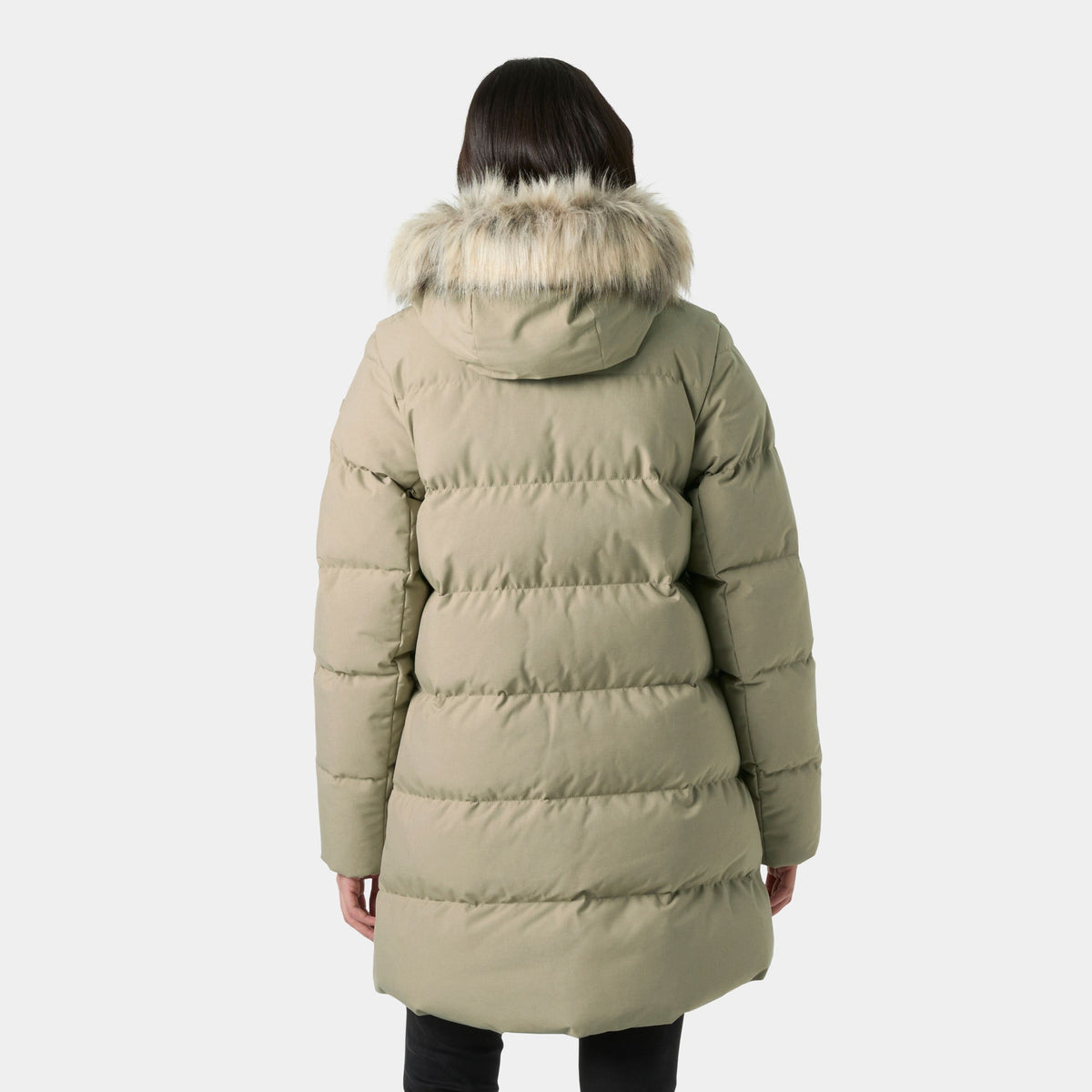W BLOSSOM PUFFY PARKA, PEBBLE, XS