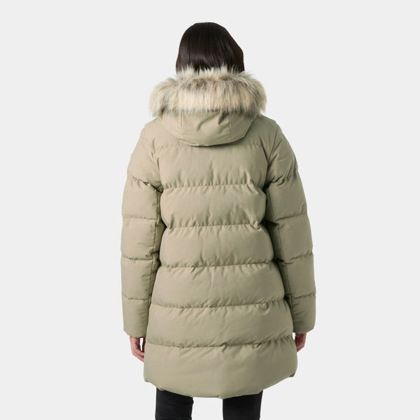 W BLOSSOM PUFFY PARKA, PEBBLE, XS