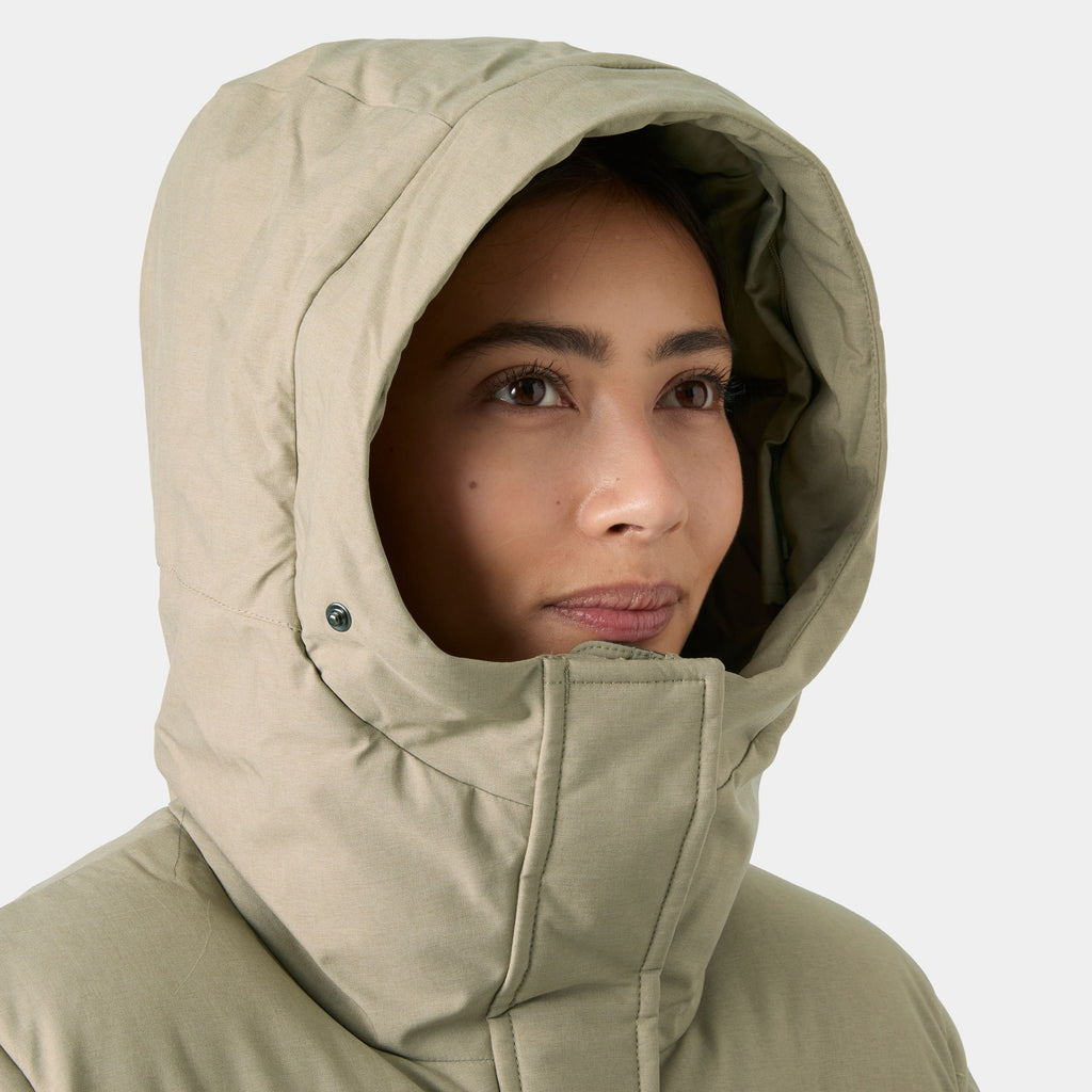 W BLOSSOM PUFFY PARKA, PEBBLE, XS