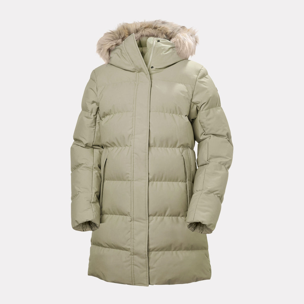 W BLOSSOM PUFFY PARKA, PEBBLE, XS