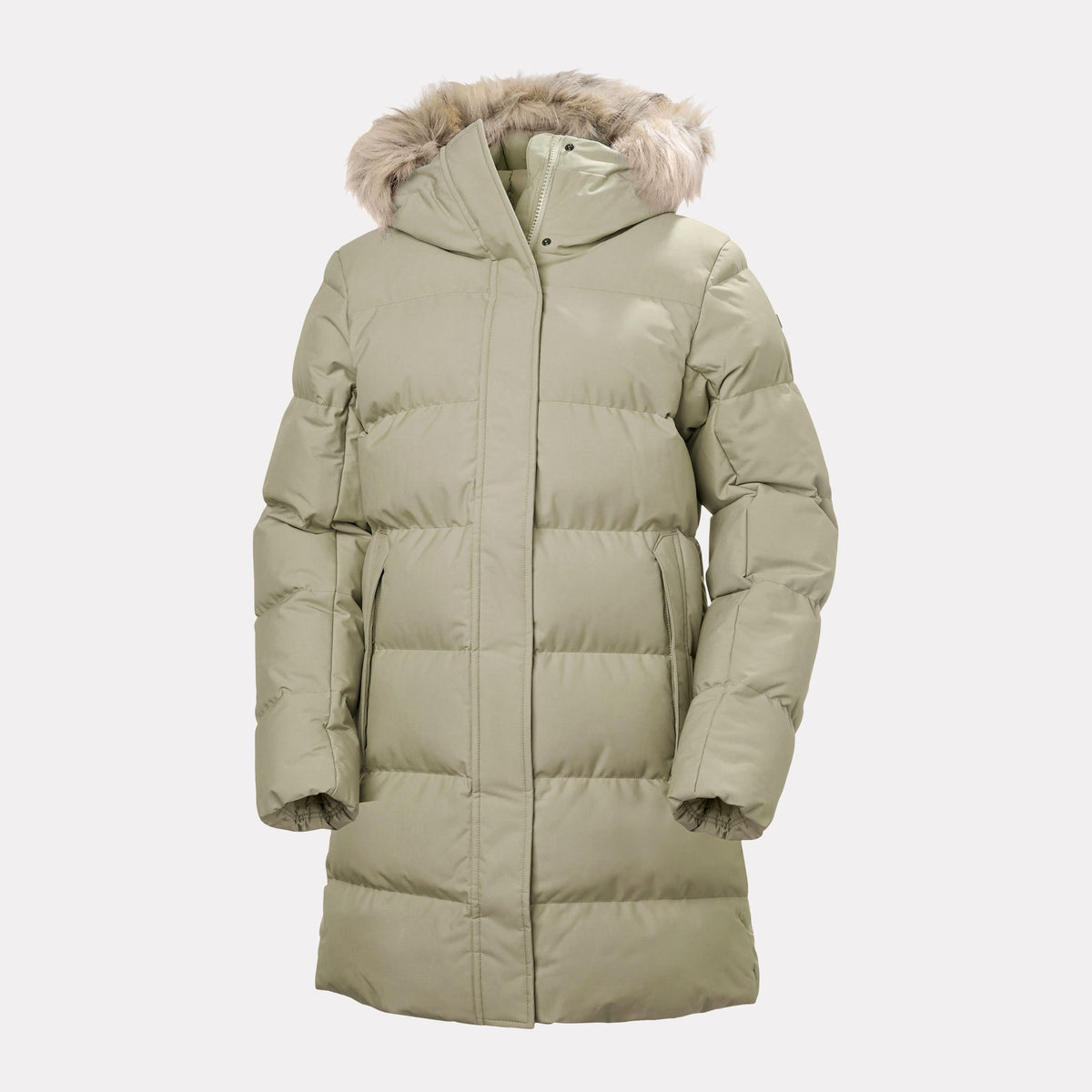W BLOSSOM PUFFY PARKA, PEBBLE, XS