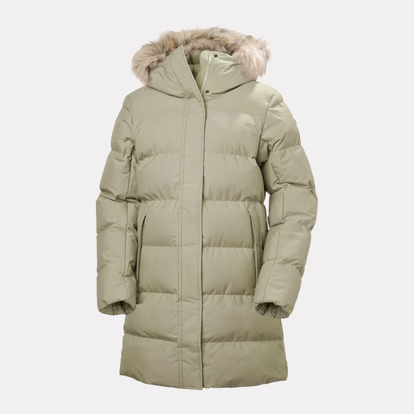 W BLOSSOM PUFFY PARKA, PEBBLE, XS
