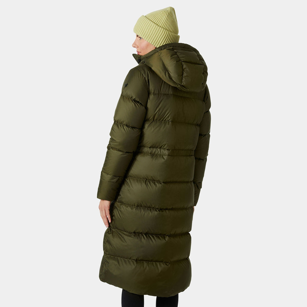 W ESSENCE LONG DOWN COAT, UTILITY GRE, L