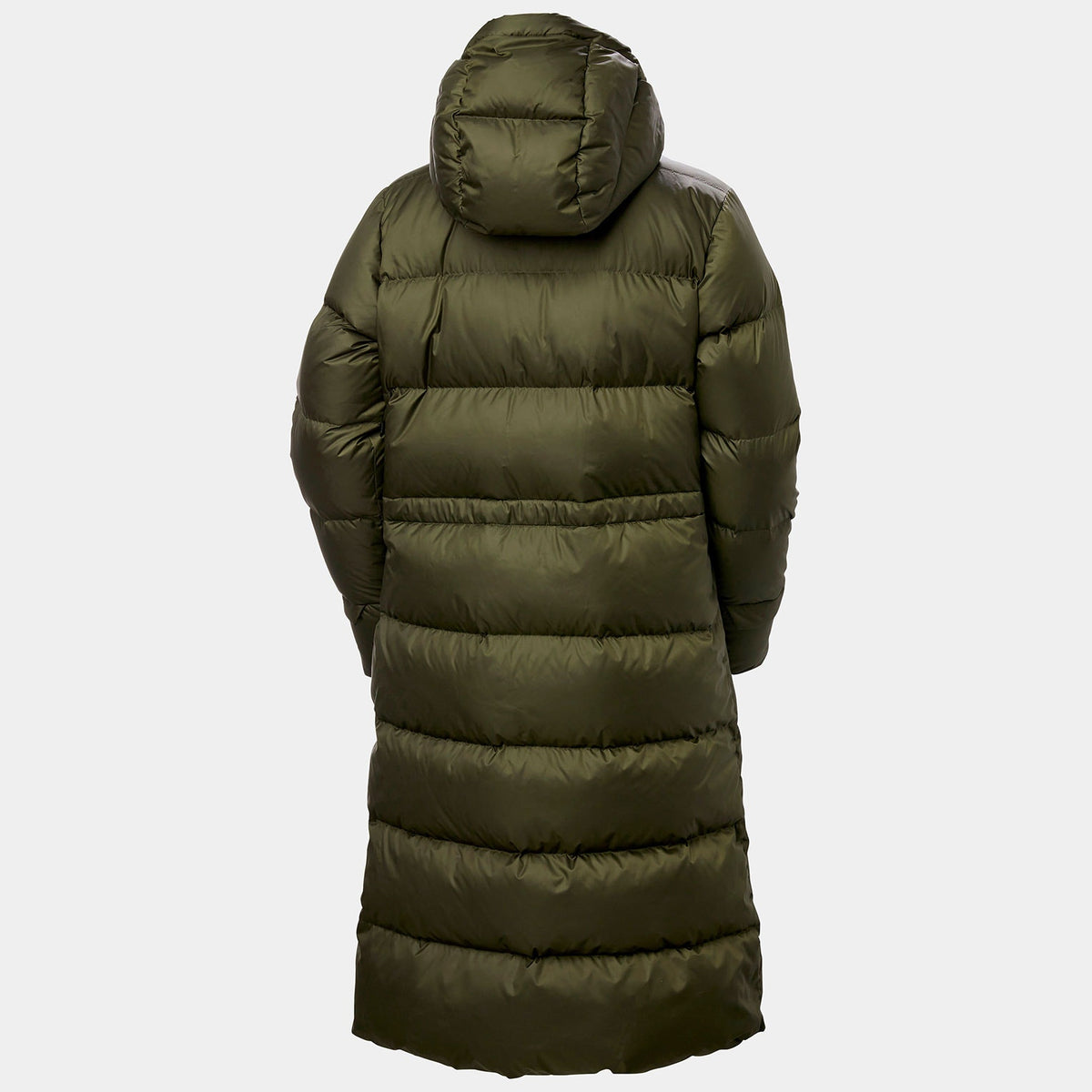 W ESSENCE LONG DOWN COAT, UTILITY GRE, L