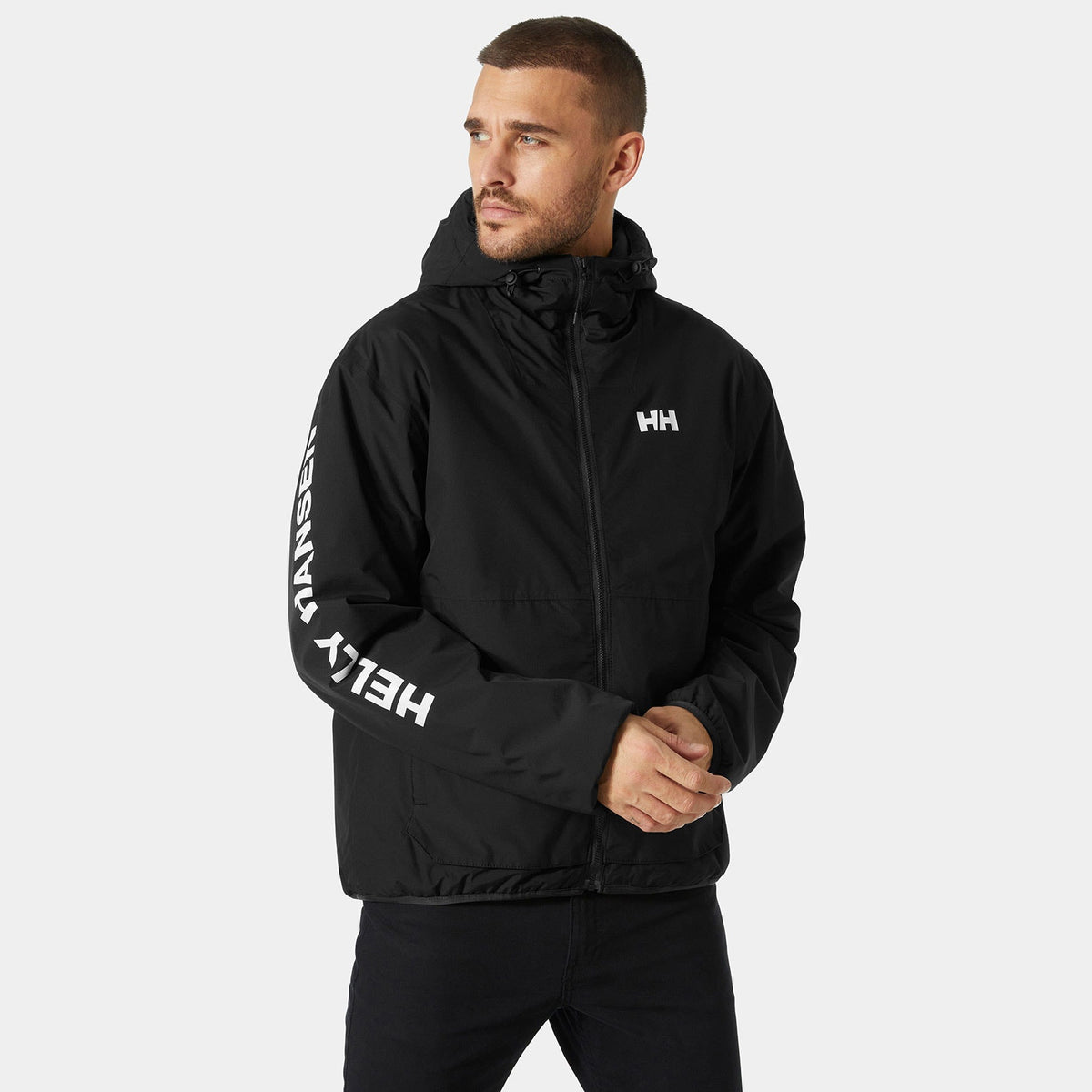 ERVIK INS RAIN JACKET, BLACK, L