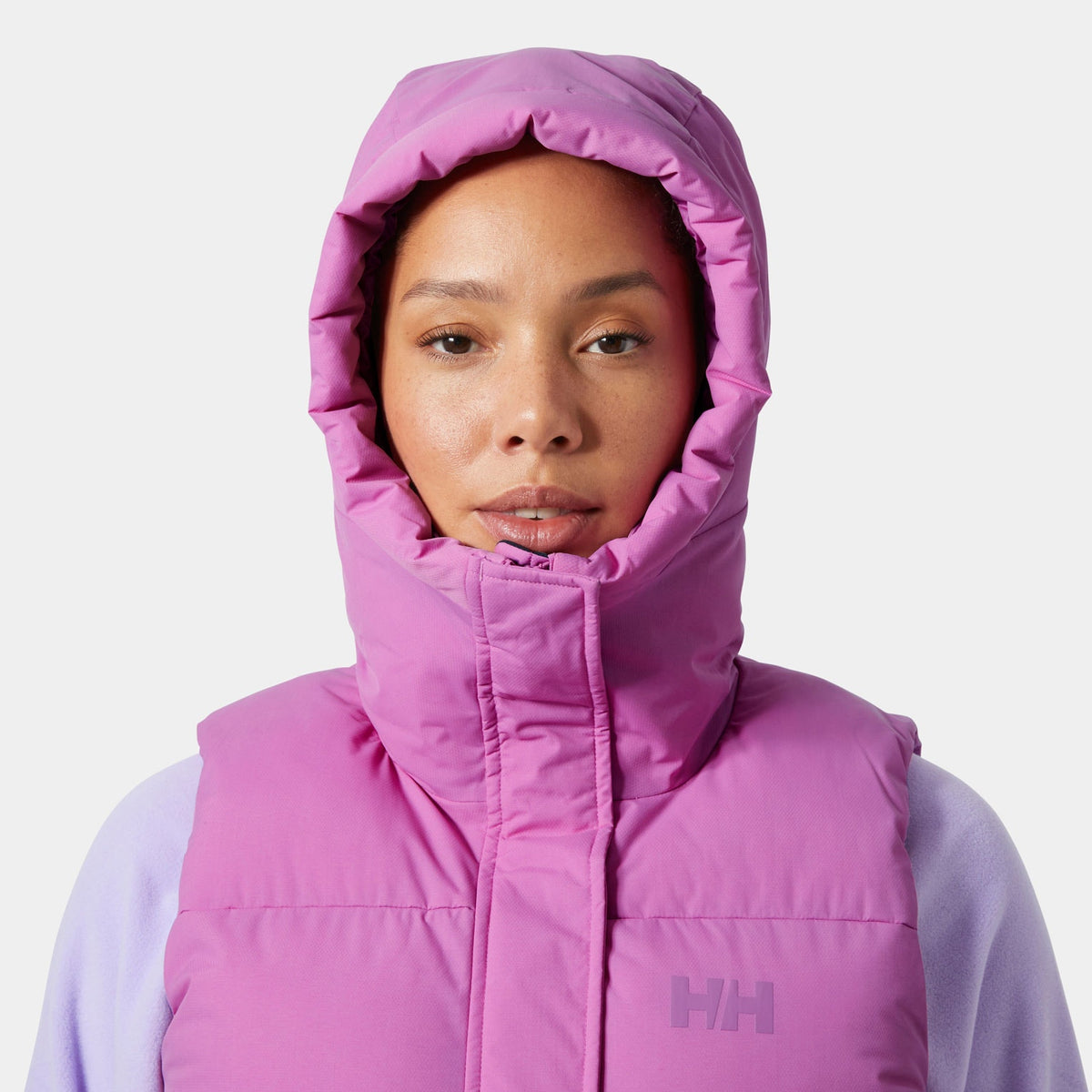 W ADORE PUFFY VEST, META PINK, L