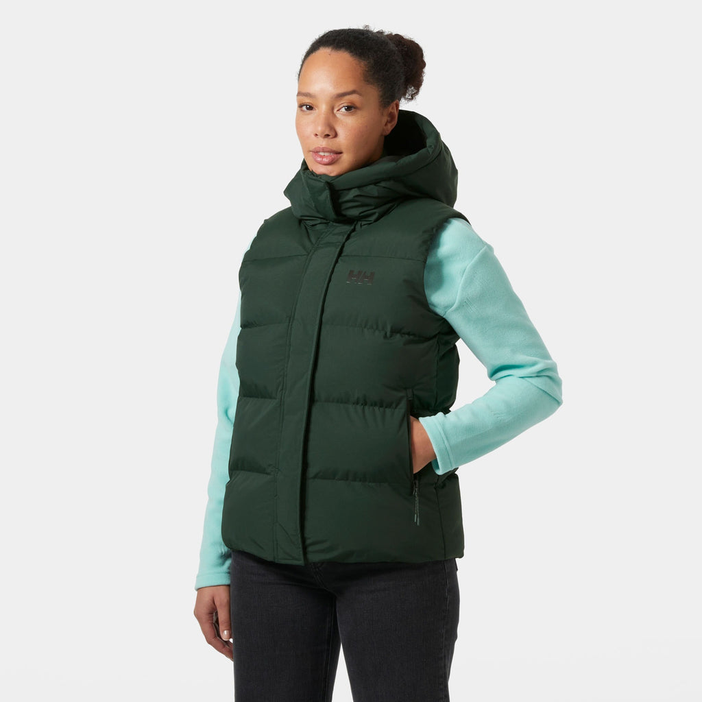 W ADORE PUFFY VEST, DARK JUNGLE, L