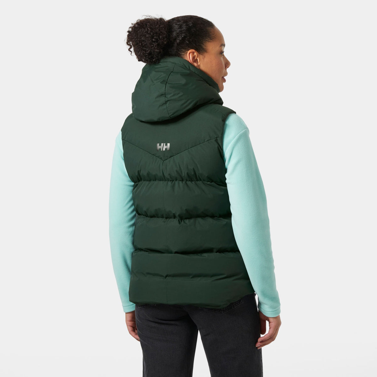 W ADORE PUFFY VEST, DARK JUNGLE, L