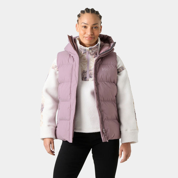 W ADORE PUFFY VEST, PURPLE CLAY, L