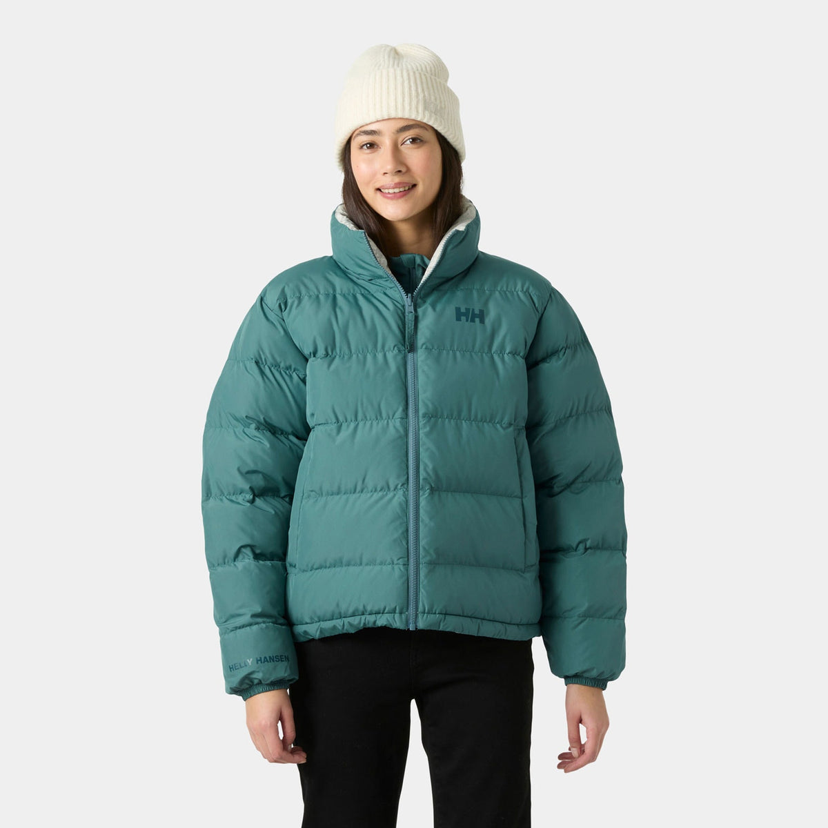 W YU 23 REVERSIBLE PUFFER, OPAL GREEN, L