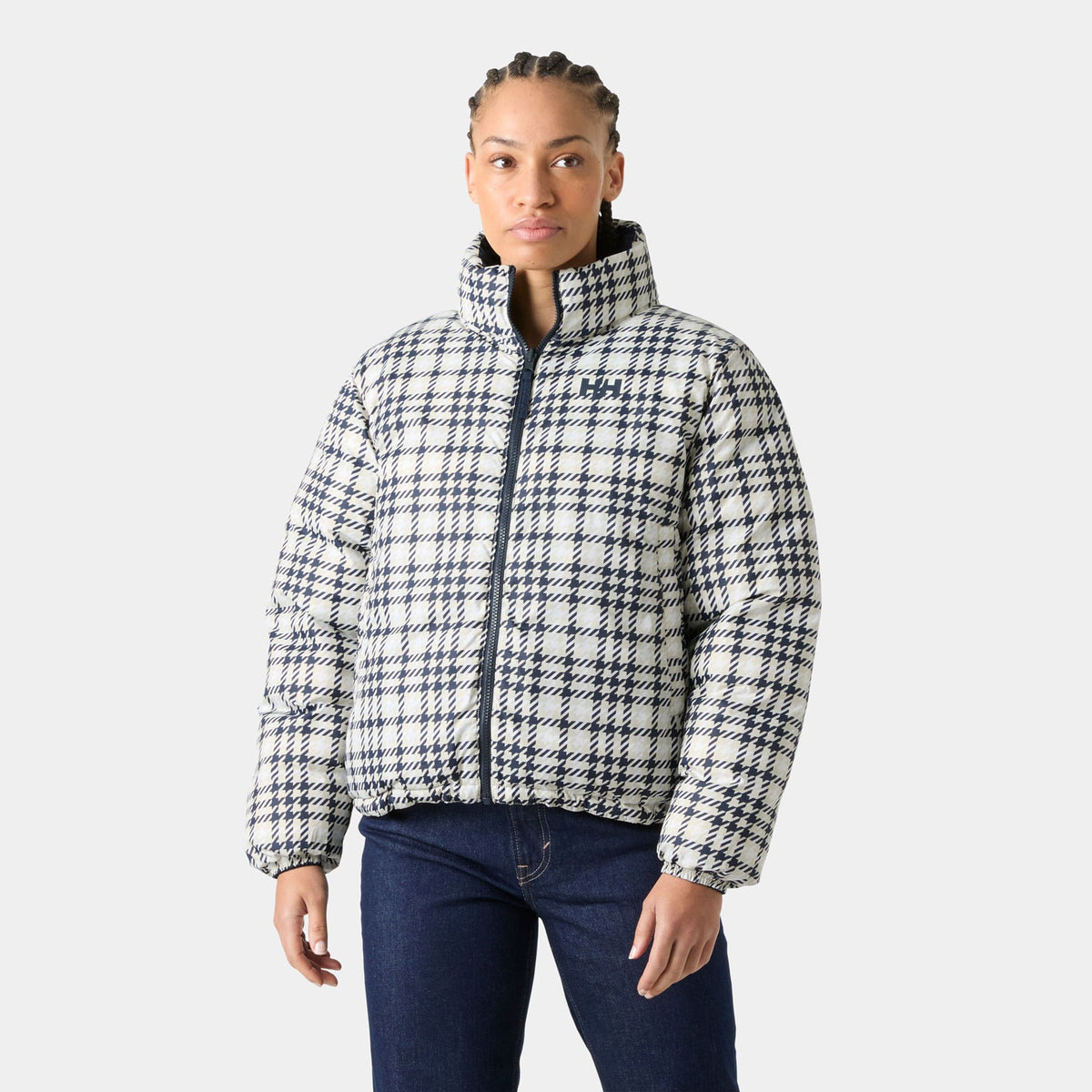 W YU 23 REVERSIBLE PUFFER, NAVY, L