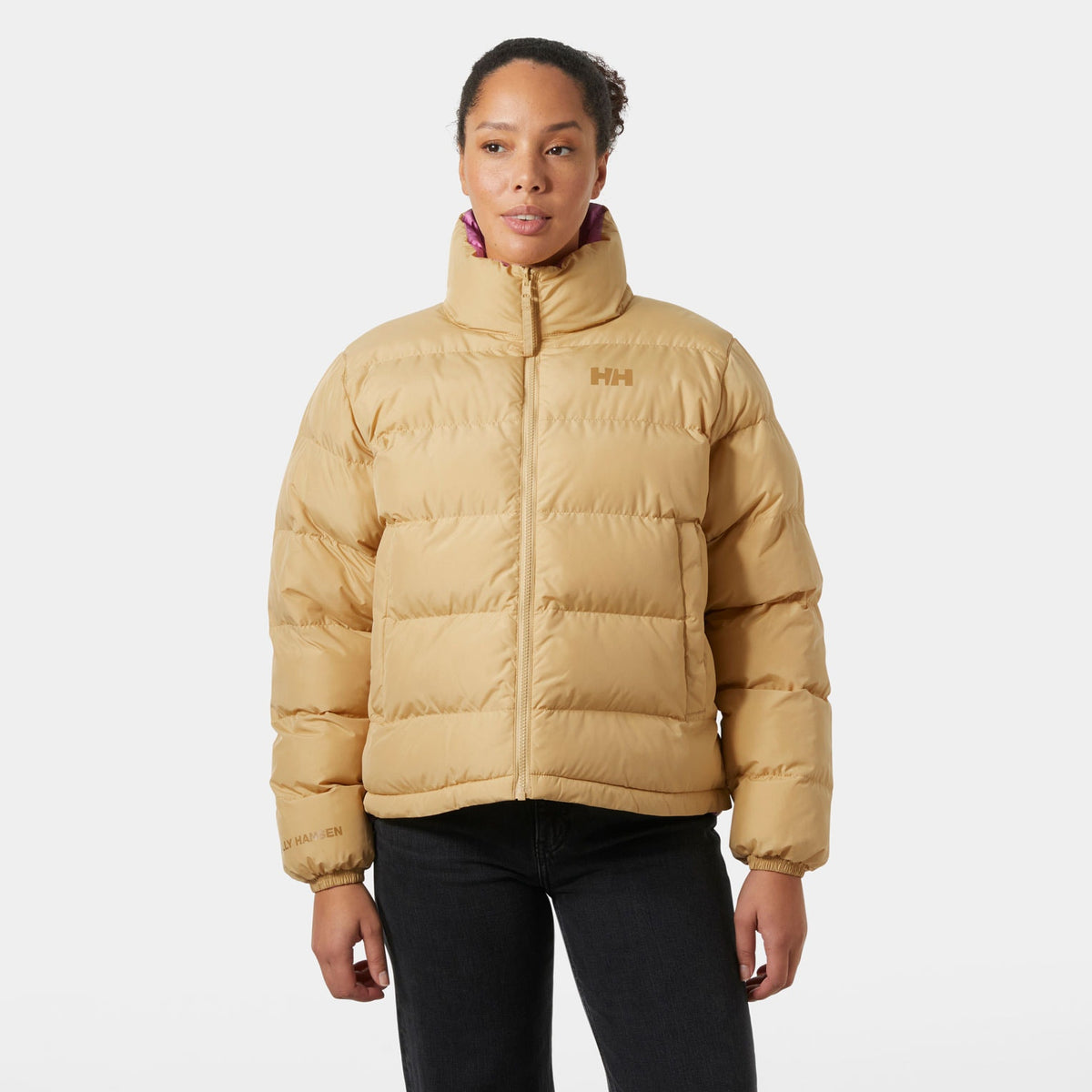 W YU 23 REVERSIBLE PUFFER, SANDSTORM, L