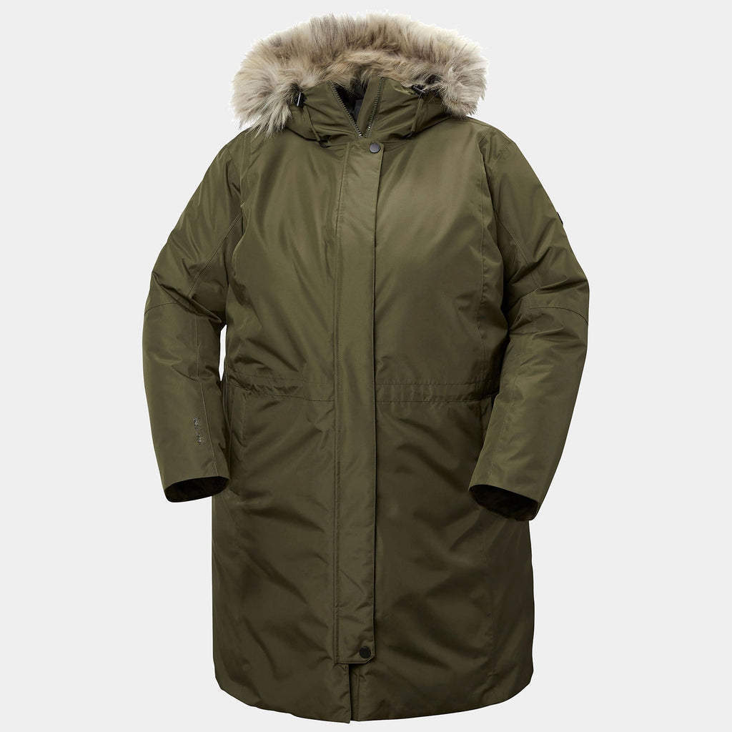 W SENJA PLUS PARKA, UTILITY GRE, 1X