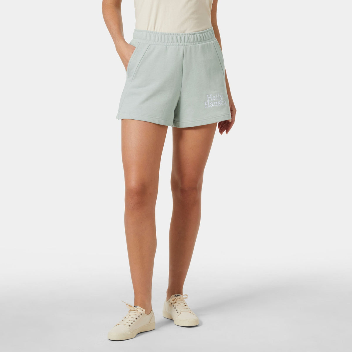 W CORE SWEAT SHORTS, GREEN MIST, S