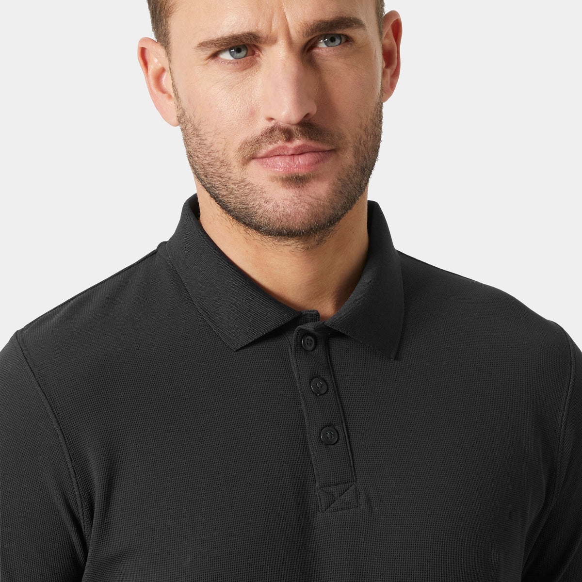 CREWLINE POLO, BLACK, XXL
