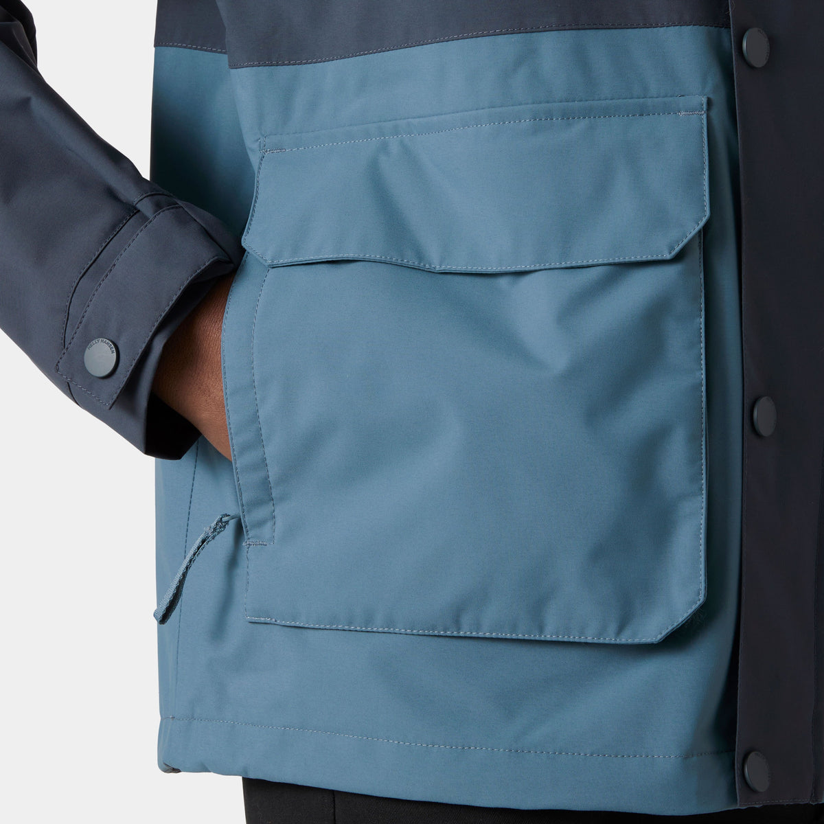 ESCAPE UTILITY RAIN JACKET, WASHED NAVY, XXL