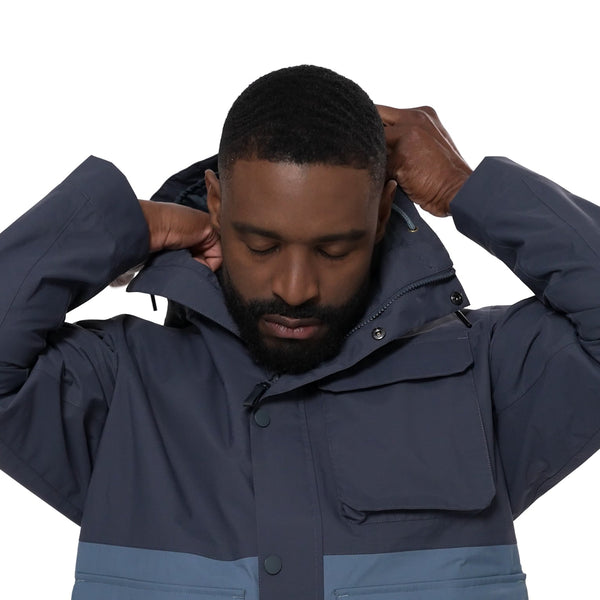 ESCAPE UTILITY RAIN JACKET, WASHED NAVY, S
