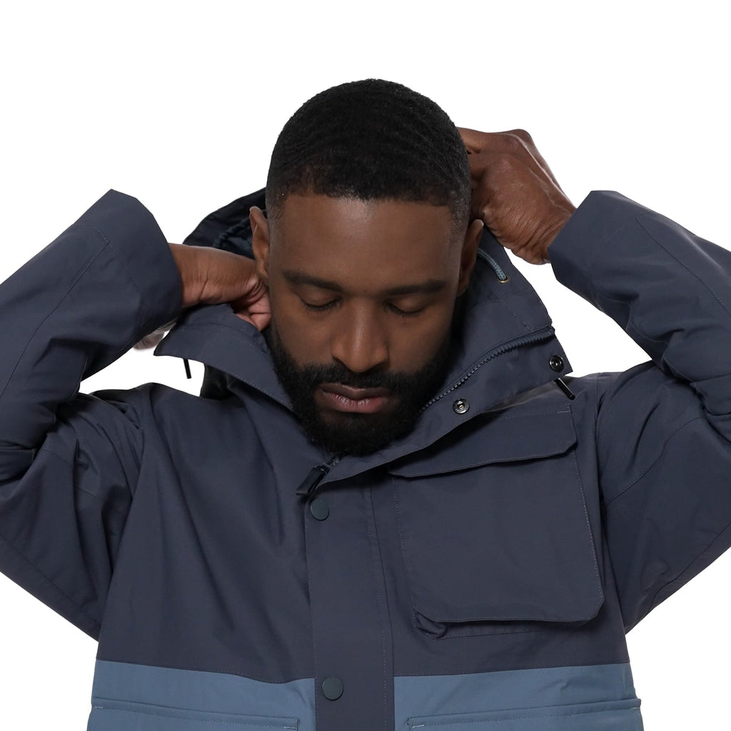 ESCAPE UTILITY RAIN JACKET, WASHED NAVY, XL