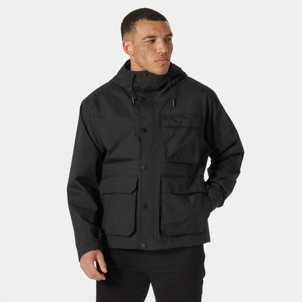 ESCAPE UTILITY RAIN JACKET, BLACK, XXL