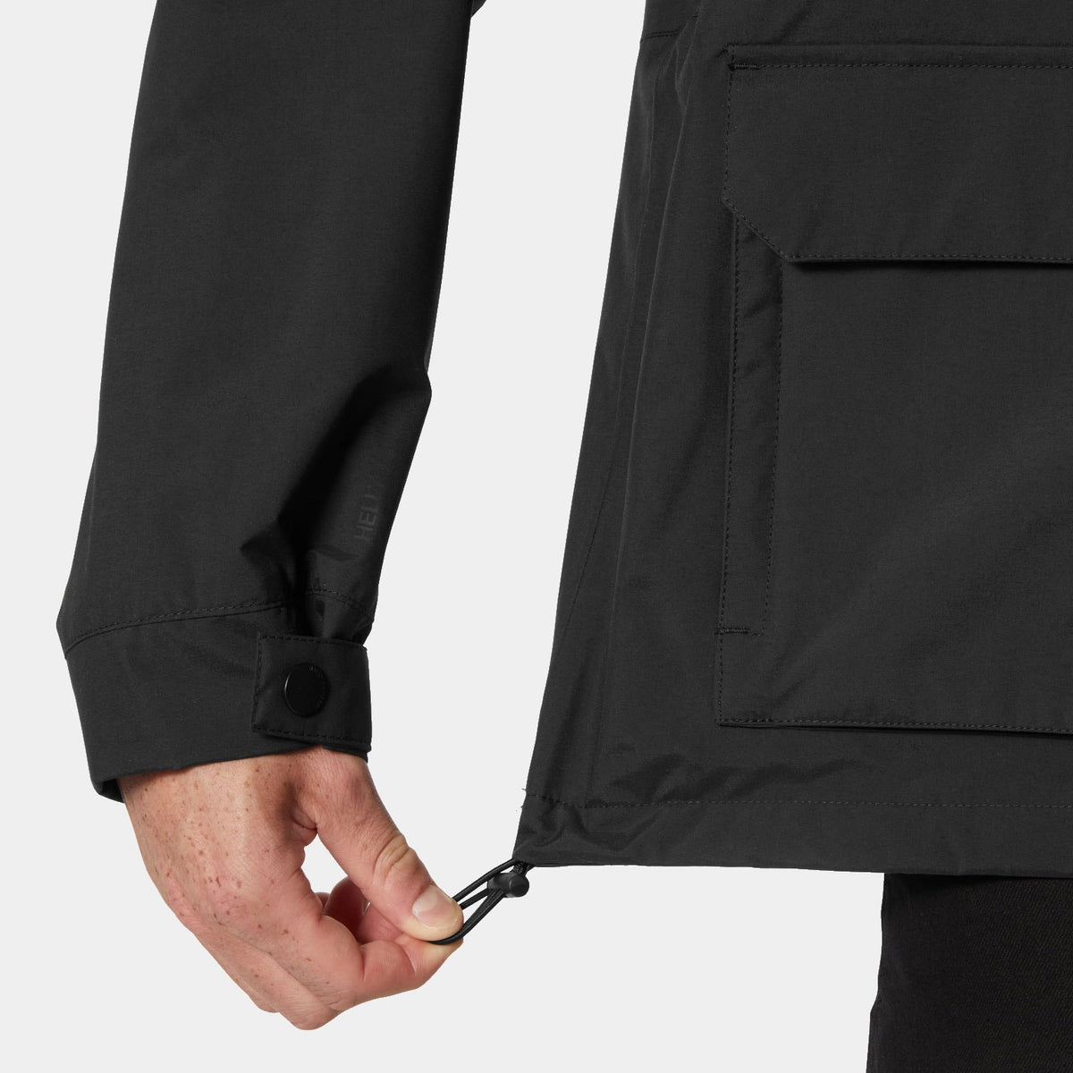 ESCAPE UTILITY RAIN JACKET, BLACK, XXL