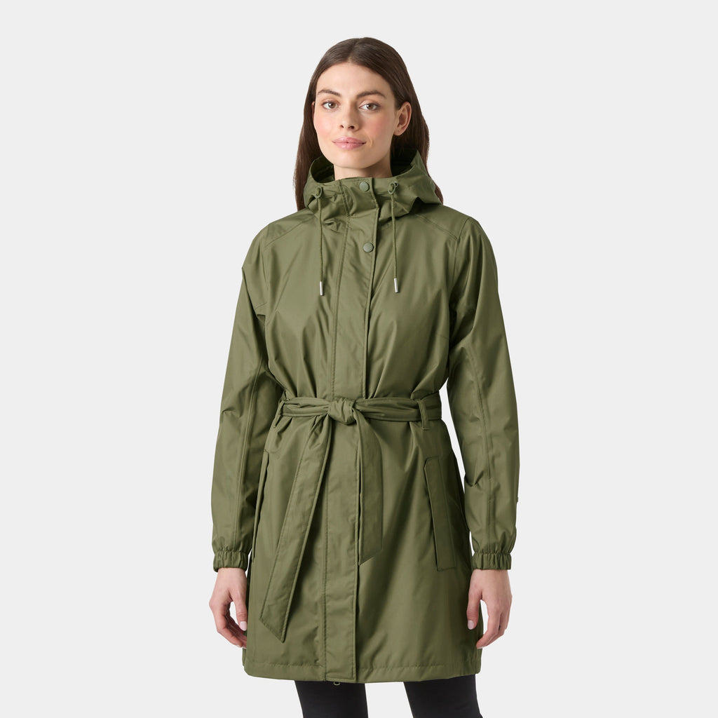 W HH CLASSICS TRENCH COAT, LAV GREEN, S