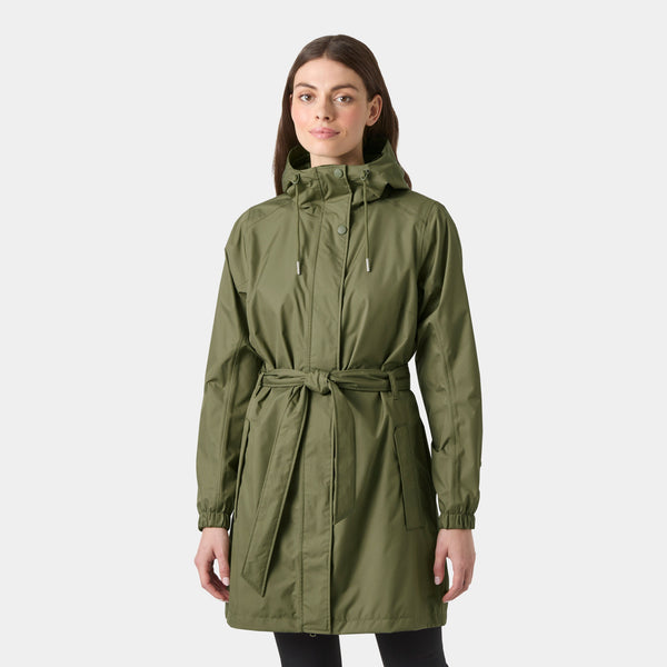 W HH CLASSICS TRENCH COAT, LAV GREEN, S