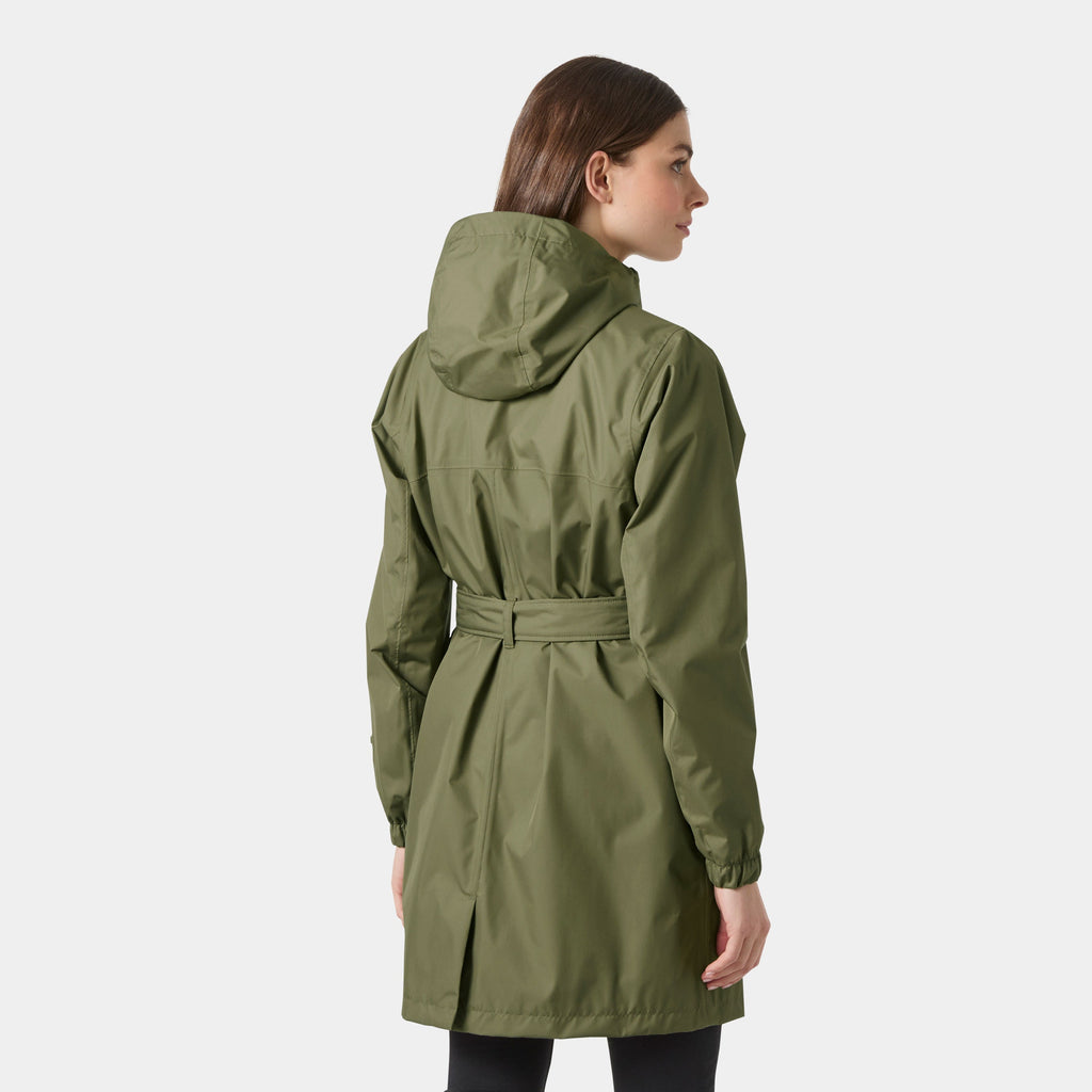 W HH CLASSICS TRENCH COAT, LAV GREEN, S