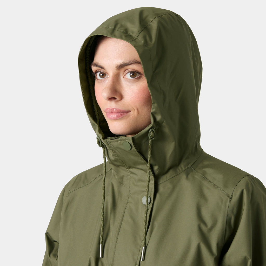 W HH CLASSICS TRENCH COAT, LAV GREEN, S