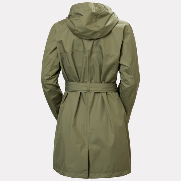 W HH CLASSICS TRENCH COAT, LAV GREEN, S