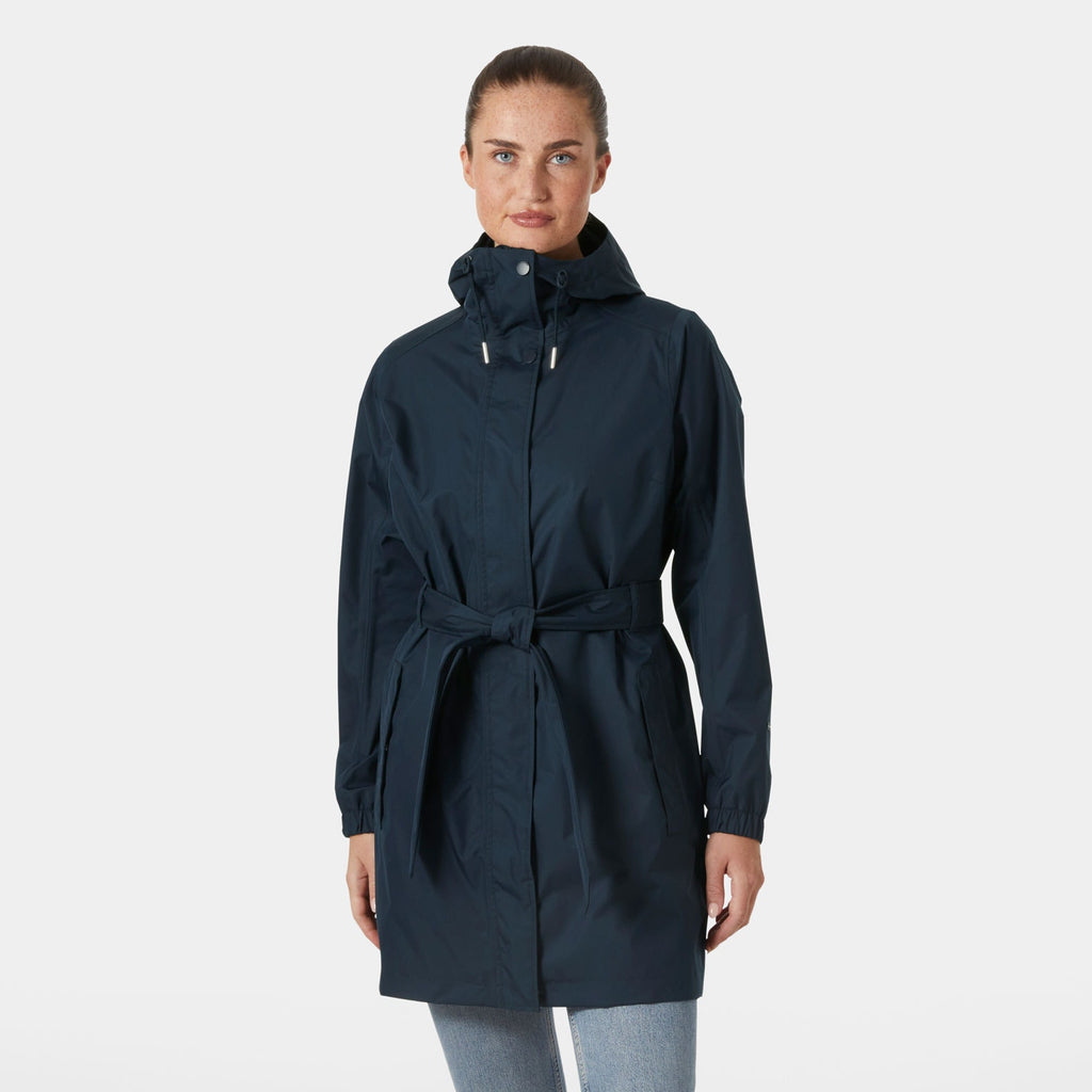 W HH CLASSICS TRENCH COAT, NAVY, L