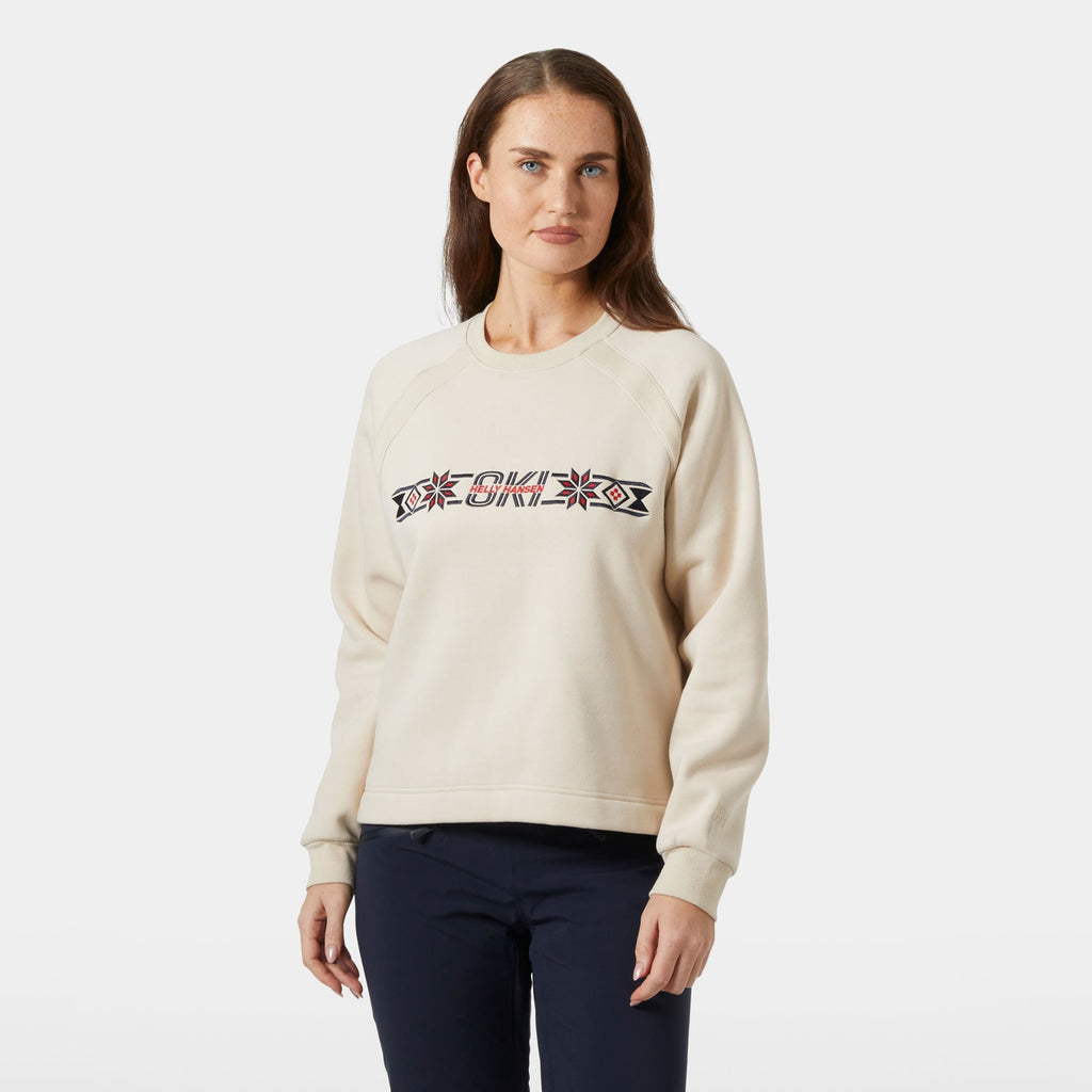 W BLISS SWEATSHIRT, CREAM, L