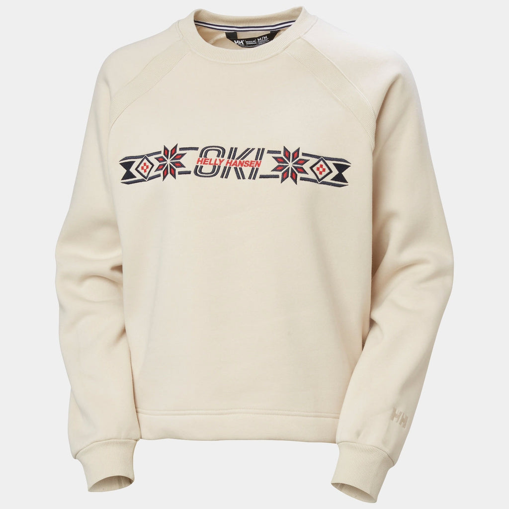 W BLISS SWEATSHIRT, CREAM, L