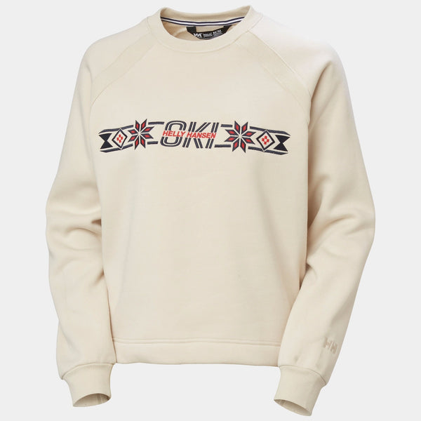 W BLISS SWEATSHIRT, CREAM, L