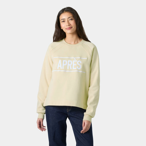 W BLISS SWEATSHIRT, CREAM, L