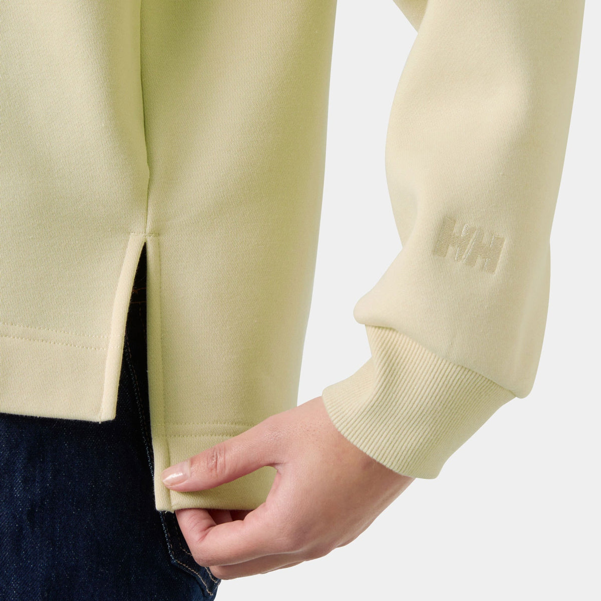 W BLISS SWEATSHIRT, CREAM, L