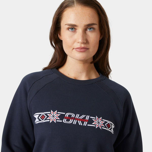 W BLISS SWEATSHIRT, NAVY, M